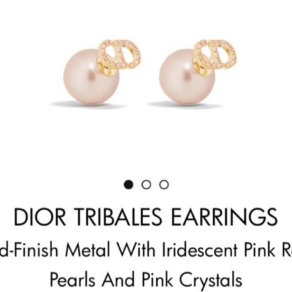 Dior Gold and Pearl Stud Earrings